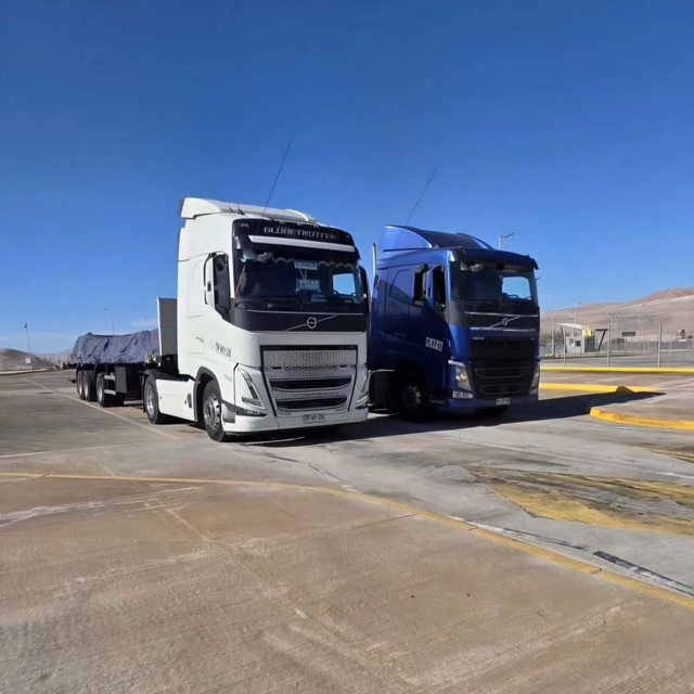 Camión con carga en ruta nacional chilena